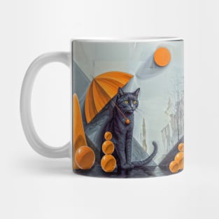 The Gaze of the Mystic Cat: A Surrealistic Journey Mug